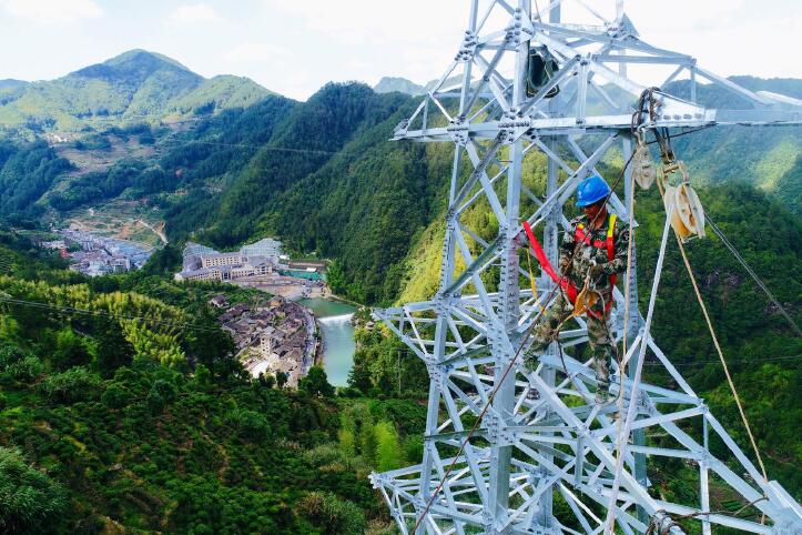 國網壽寧縣供電公司下黨35千伏輸變電項目進入導線架設階段